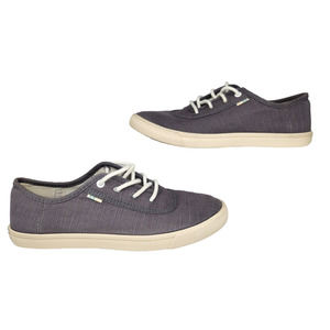 Toms Shoes Womens 5 Gray Fabric Comfy Tie Sneakers Lightweight Lace Up Tennis